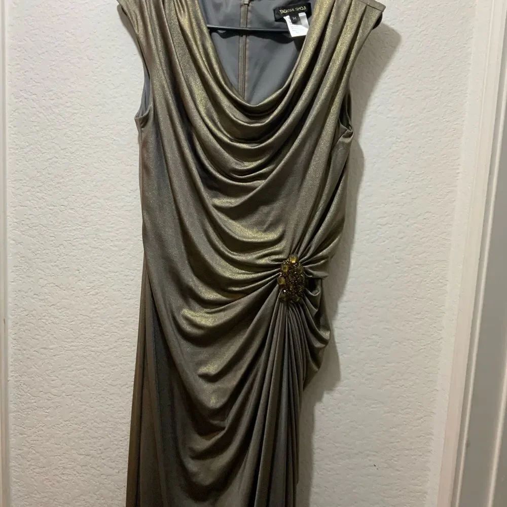 Tadashi Shoji Formal Bodycon Gown Gold Women’s M